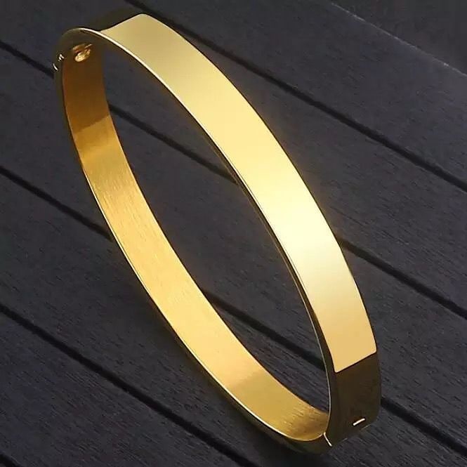 Men's Bracelet Golden Kara Rider Bangle Bracelet with a Combo of Golden Punk Titanium Ring | Biker Edition Combination