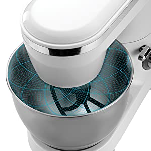 Black & Decker 1000W Stand Mixer, White/Silver - Sm1000-B5, Mixed Material