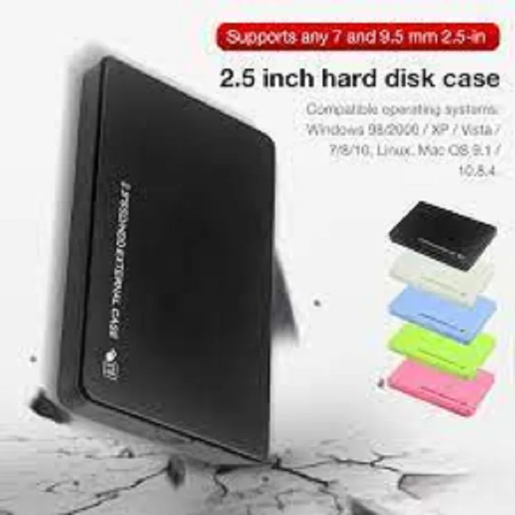 USB 2.0 Hard Disk Case 2.5 Inch HDD Plastic Body case Multi Color Laptop Hard to Portable USB HDD\SSD External Cover