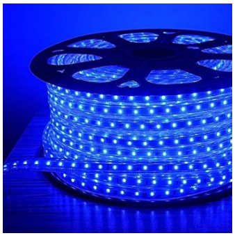 Blue Flexible LED Rope Strip Light - Waterproof (Multiple Sizes) - High Brightness 220V Pipe Light for Ceiling, Room Decoration, Gaming Setup & Outdoor Use