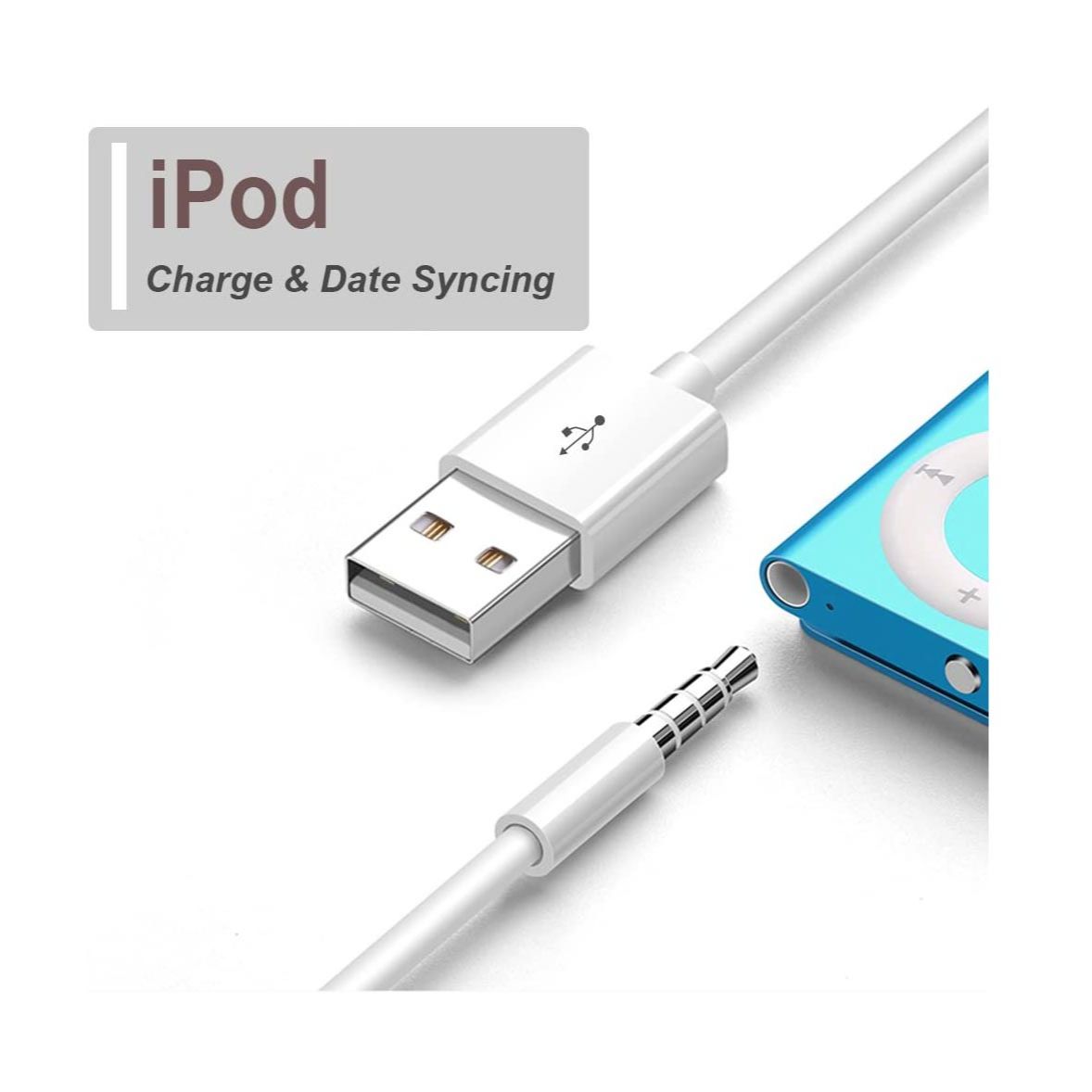 USB Charger Data Sync Cable Cord For IPod Shuffle 3rd 4th