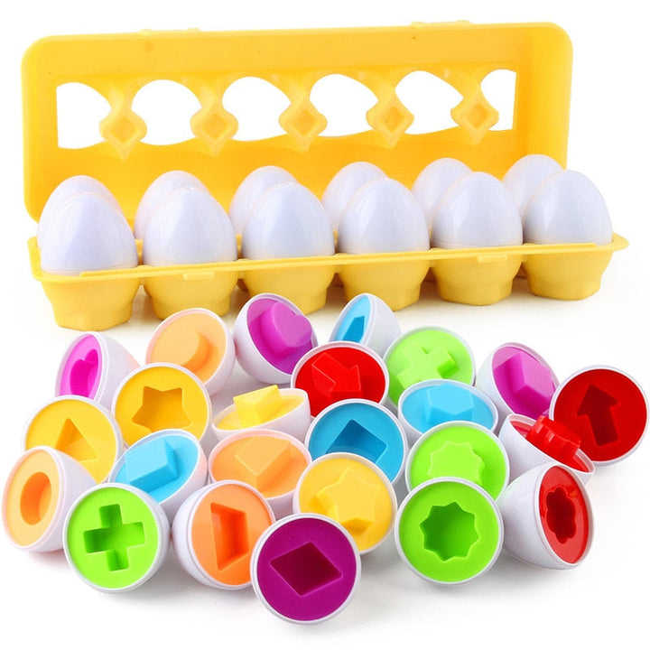 Egg Shapes - Toy - Baby Toys - Color and Shapes Learning Toys - Toddler Toys - Shape Sorting and Color Recognition Activity - Learning Toys For Kids - Montessori Toys - Early Learning Toys For Kids Pre School Educational Toys - Toys For Kids