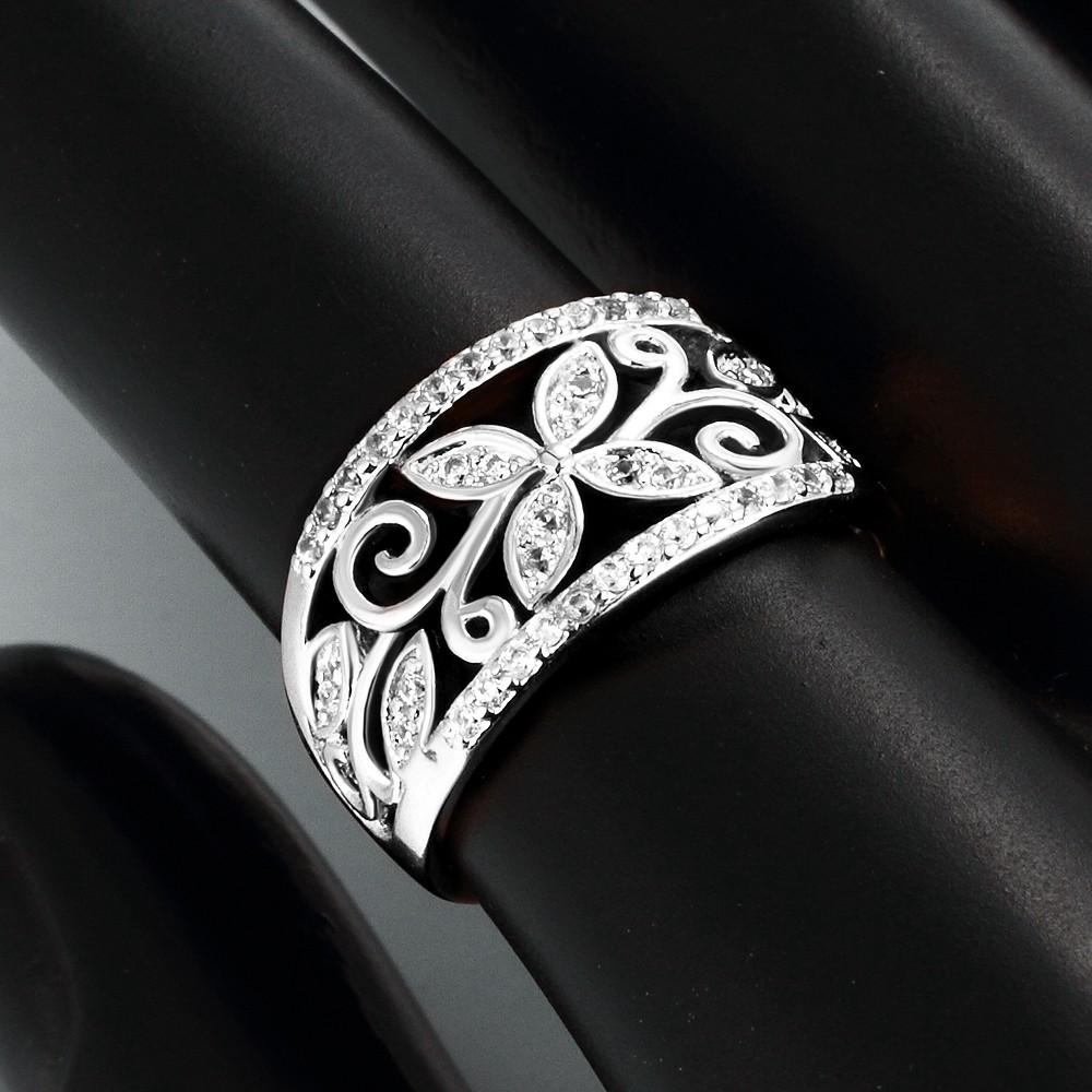 Western Style Wedding Silver Rose Gold Hollow Rings for Girls Women - B2131