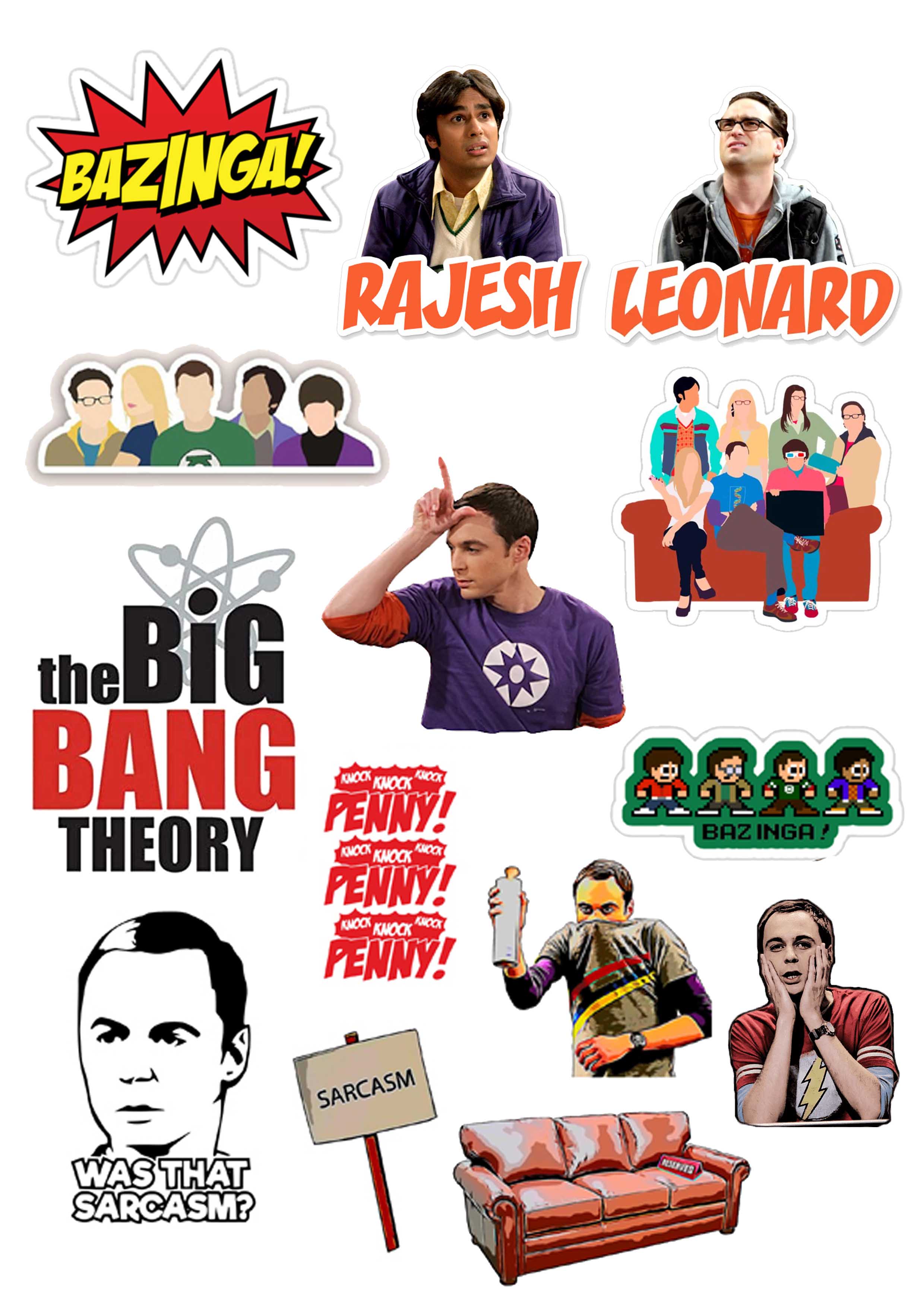 Stickers Pack Big Bang Theory Stickers Laptop Mobile Water Bottles