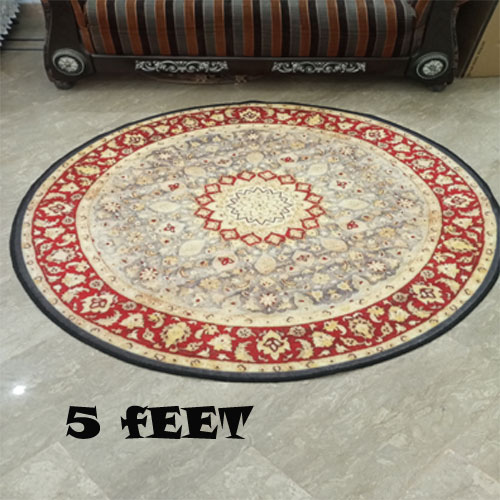 Carpet Rug - Room Center Piece Carpet - Round Shape Room Carpet 5 Feet Diameter