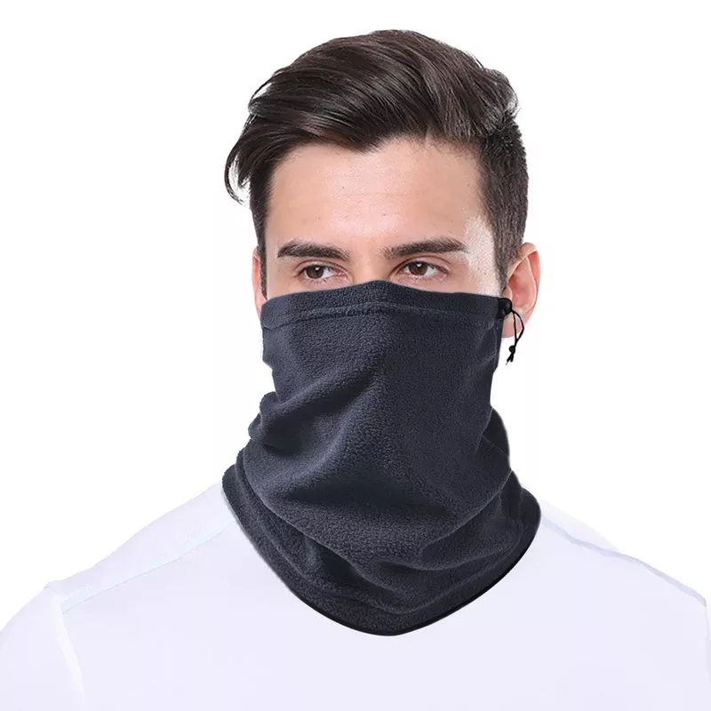 Winter Ear Cover Bandana Thermal Fleece Neck Warmer Mask Scarf Outdoor Skate Hiking Jogging