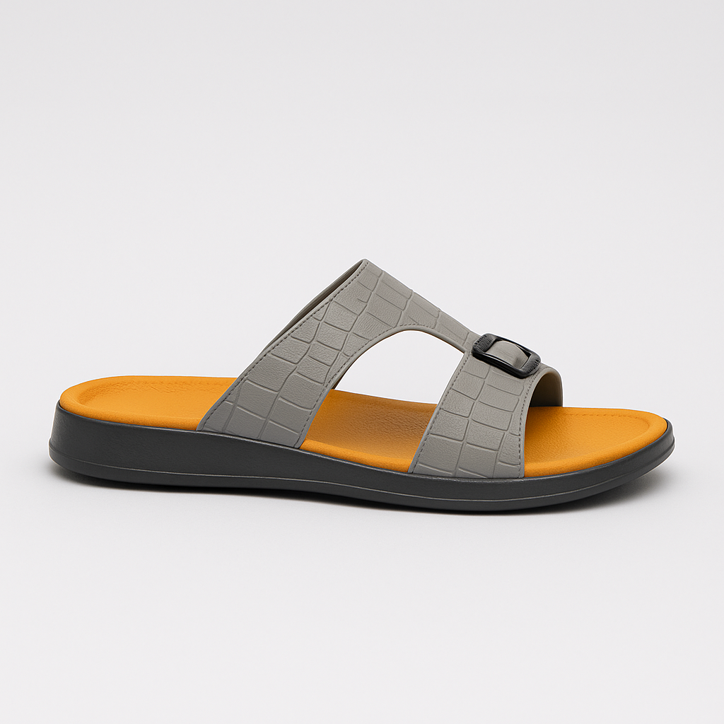 Men’s PVC Comfort Slides – Lightweight Thick Sole Arab Style Sandals | Anti-Slip Soft Slippers for Summer Casual Wear