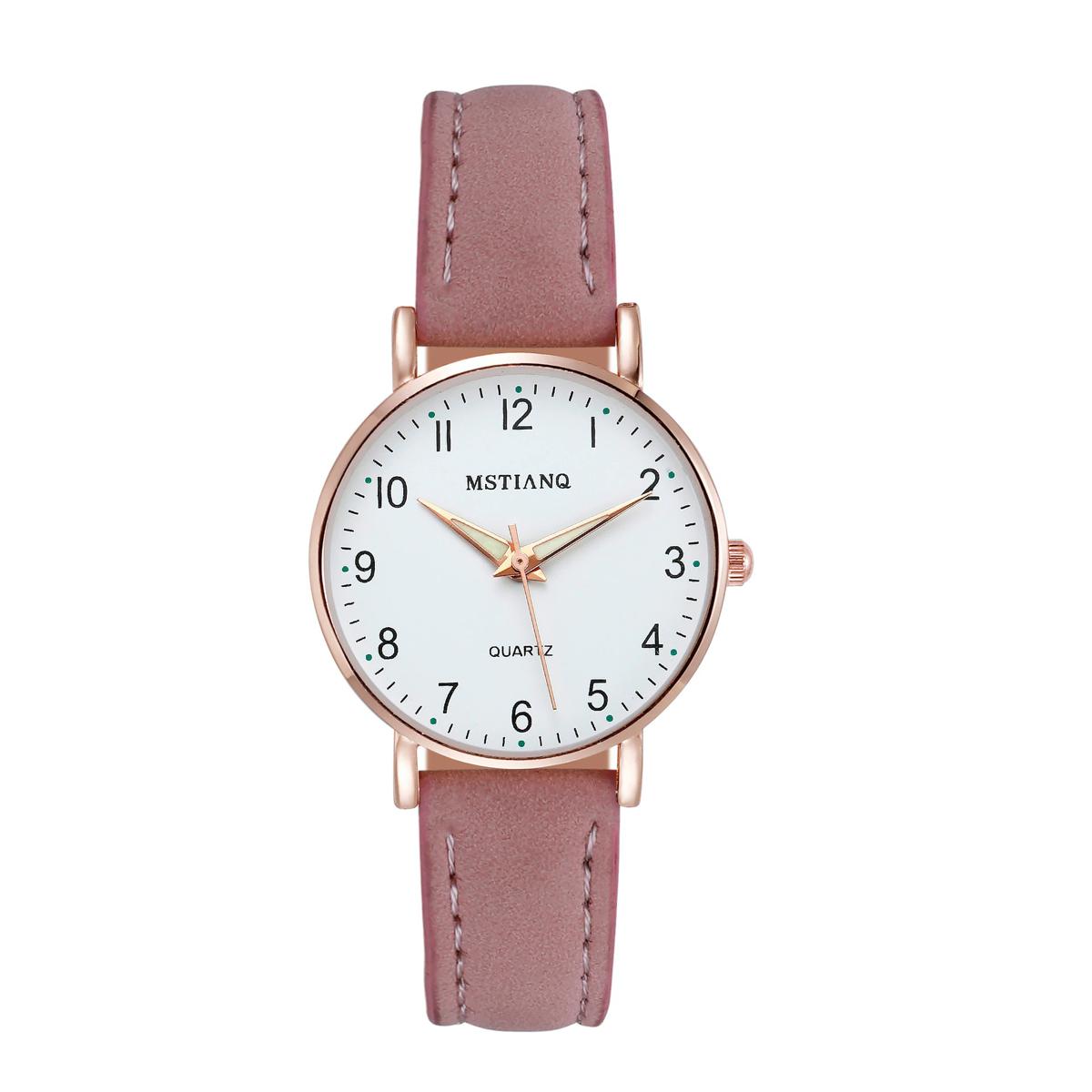 Simple Luminous Watch For Women Fashion Bracelet Leather Strap Watch For Girls New Cherry Watch For Ladies
