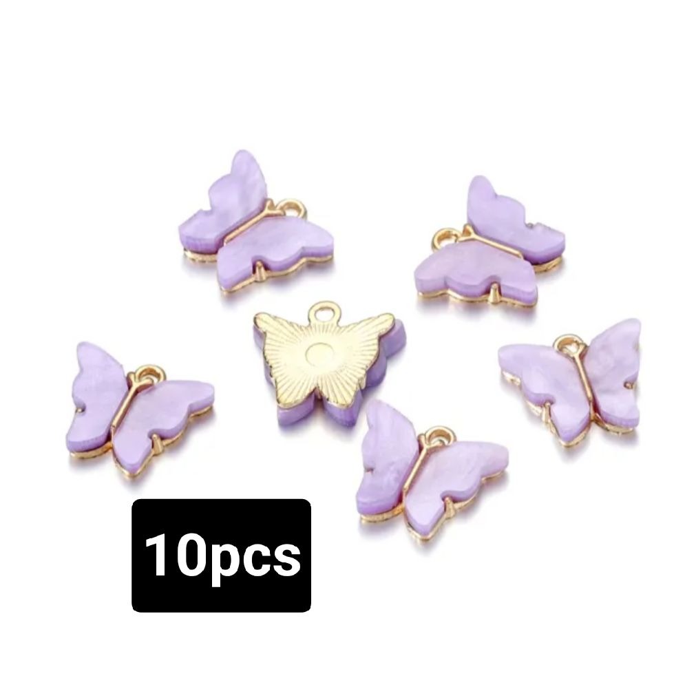 Butterfly Charms For Jewelry Making HOTTEST SALE 10pcs/lot High Quality Acrylic Butterfly Charms For Jewelry Making Bracelet Making Charms DIY Animal Pendant Handmade Jewelry For Necklace Bracelet By SAMS