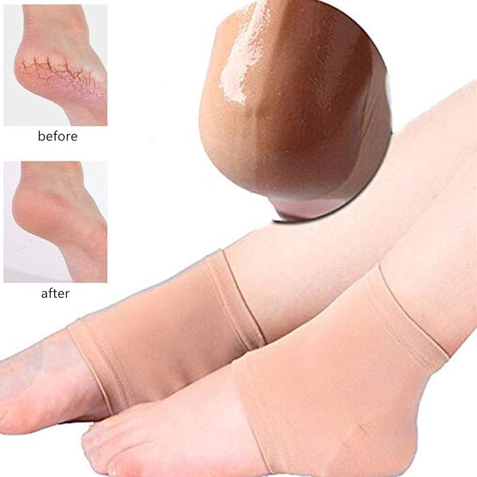Moisturizing Silicone Gel Heel Socks - 1 Pair