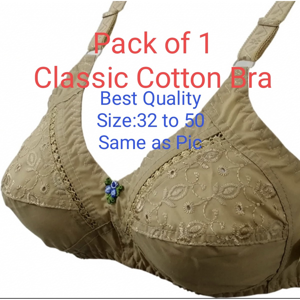 Classic Cotton Bras for Women Non Padded Bra for Girls Non wired
