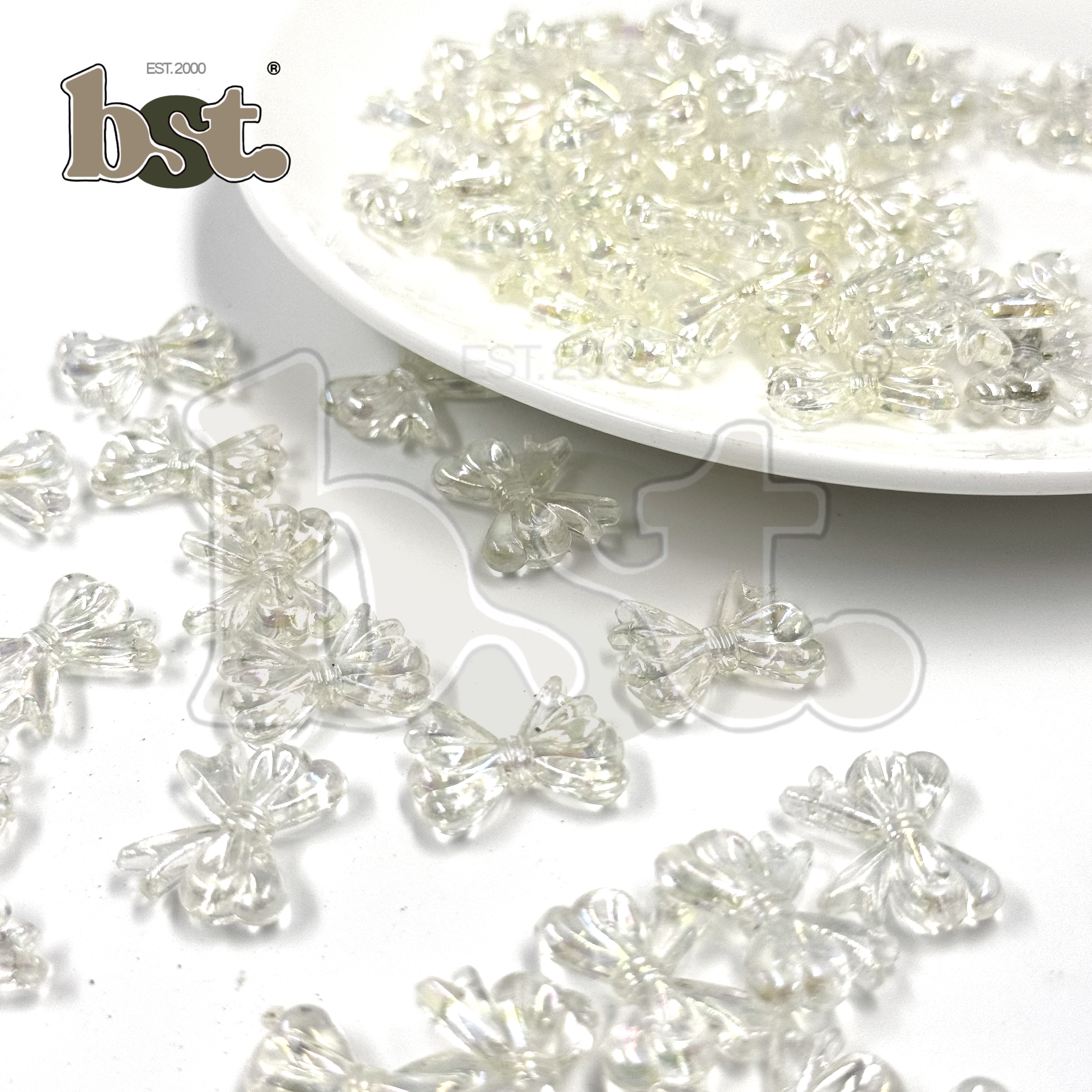 25pc Beads Mix Chunky Beads Charms Beads Bow Beads Accessories DIY Accessories Plastic Charms Bow Charm BST