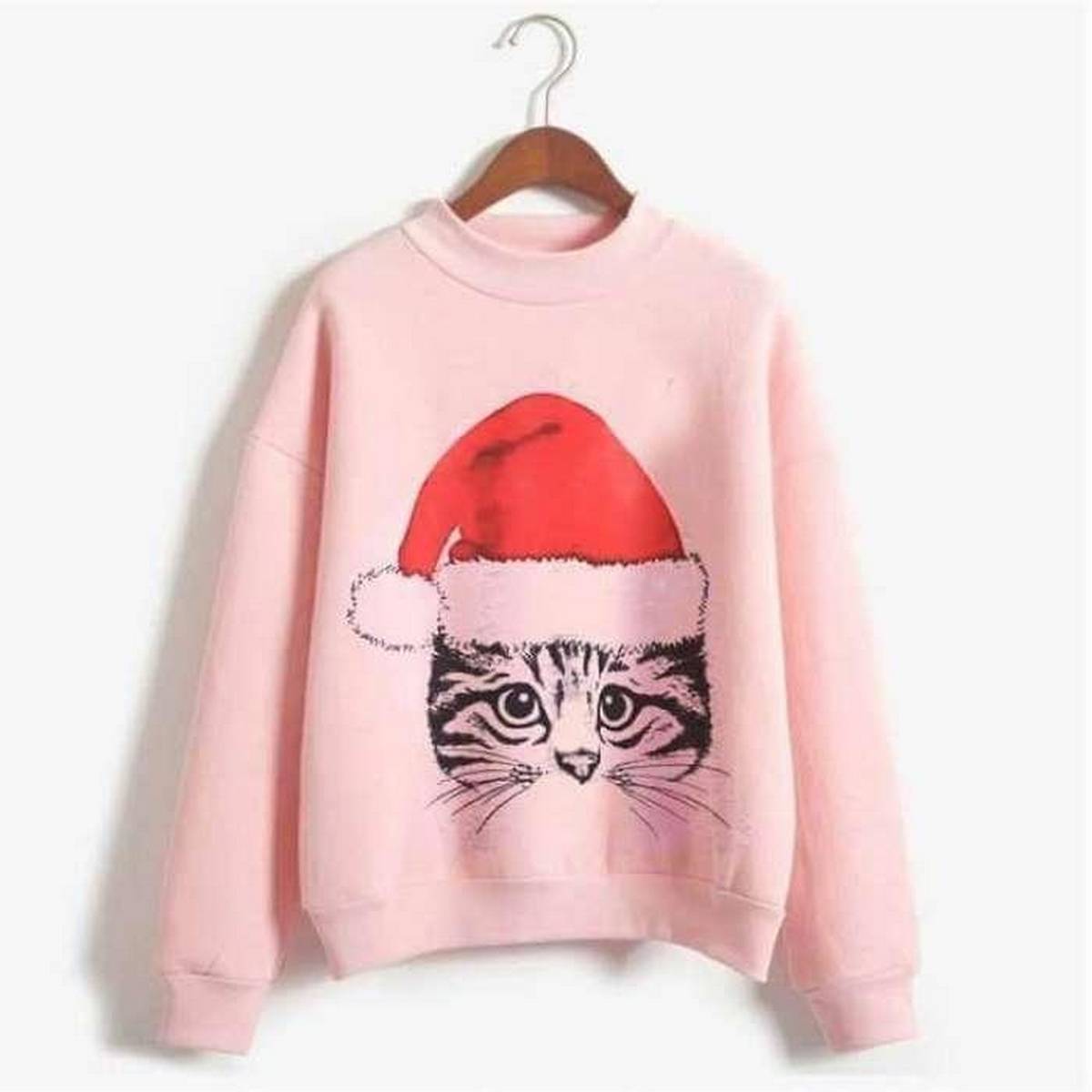 Cute Cat Sweatshirt For Women