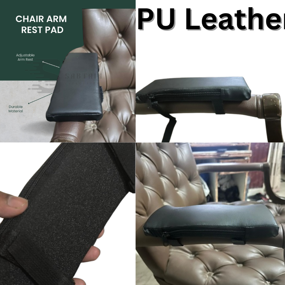 Premium Quality Chair Armrest Pad 1 Pair Memory Foam Office Chair Home Chair Gaming Chair Elbow Pillow Comfortable Support Cushion PU Leather Cushion