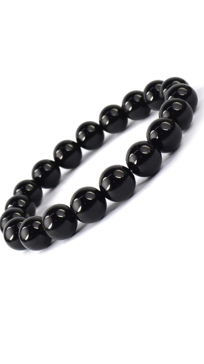 Black Beads Bracelet for Girls, Men & Women – Stylish Unisex Beaded Bracelet | Adjustable Fashion Hand Jewelry Gift