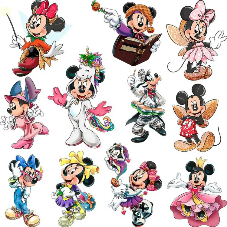 1Pcs Minnie Mouse Embroidered Thermoadhesive Stickers for Clothing Mickey  Mouse Iron On Stickers for Kids Clothes DIY Sticker - AliExpress