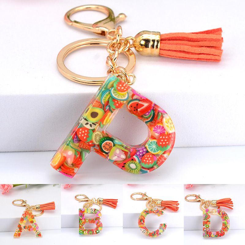 Cute Fruit Shape Keychain Mould Crystal Epoxy Creative Silicone Gift