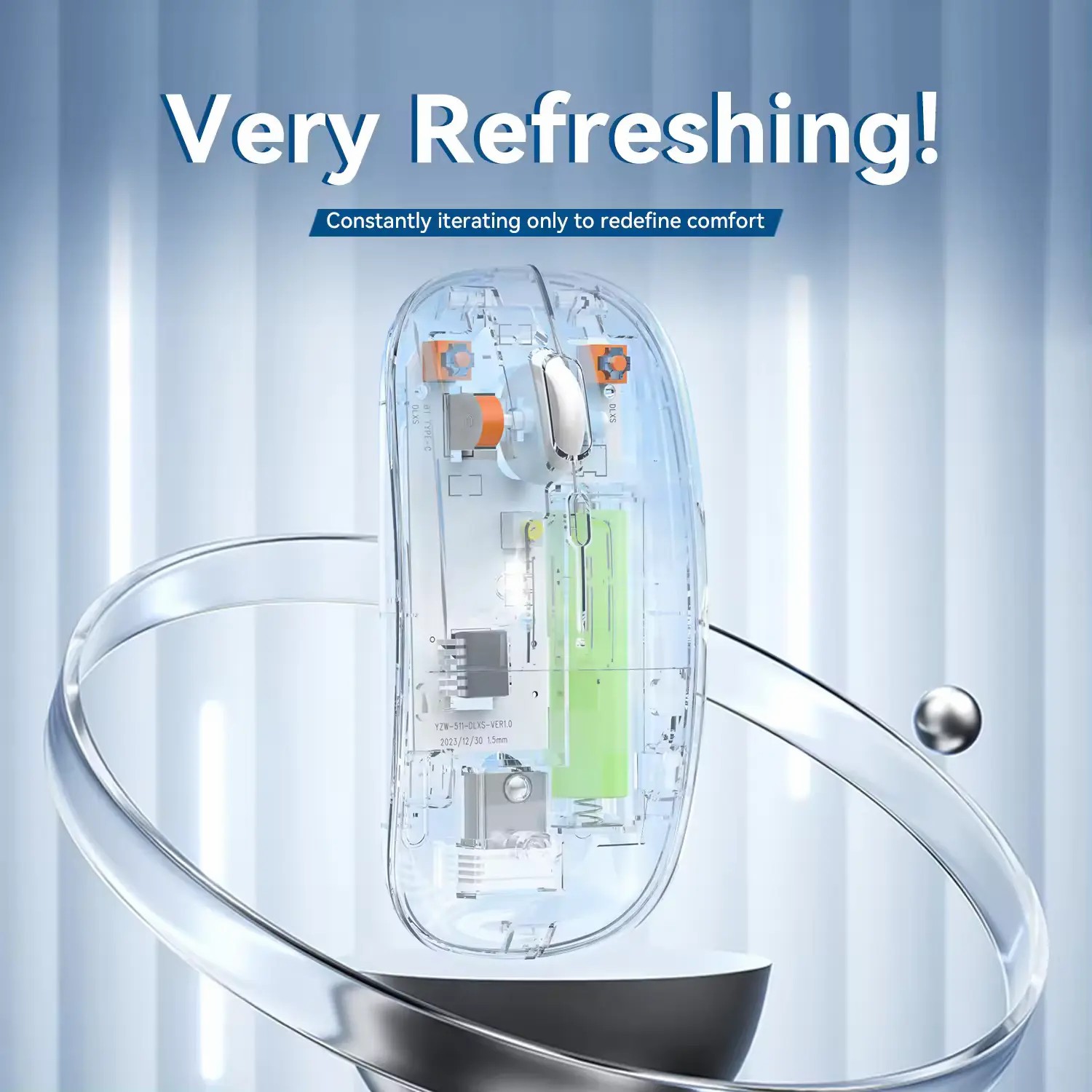 Transparent Wireless Mouse Slim Dual Mode Connectivity Bluetooth and 2.4G USB Rechargeable Mouse 21 647c7aac92f200a15ddc6af15f719b51