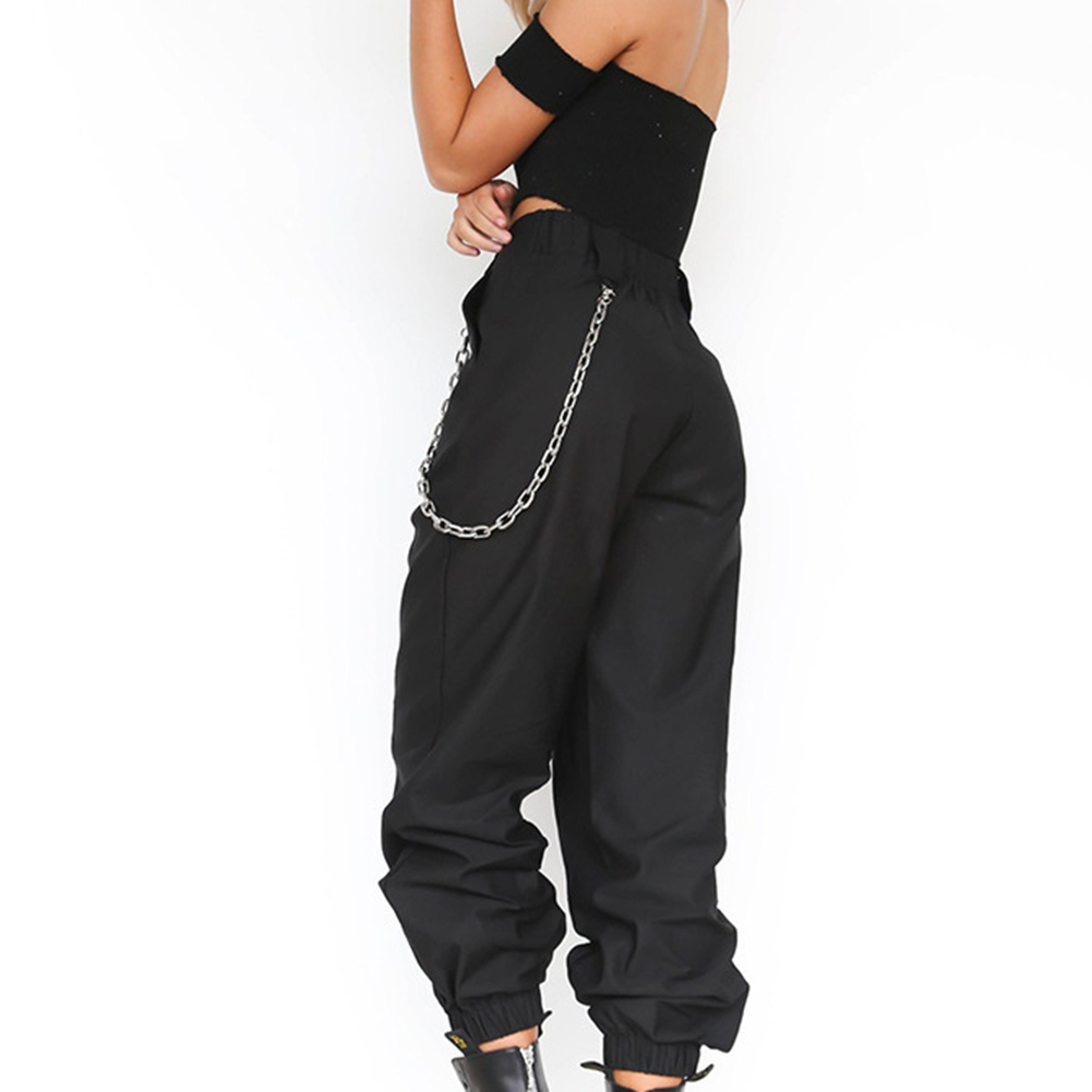 Women Elastic Pocket Cargo Pants: Buy 