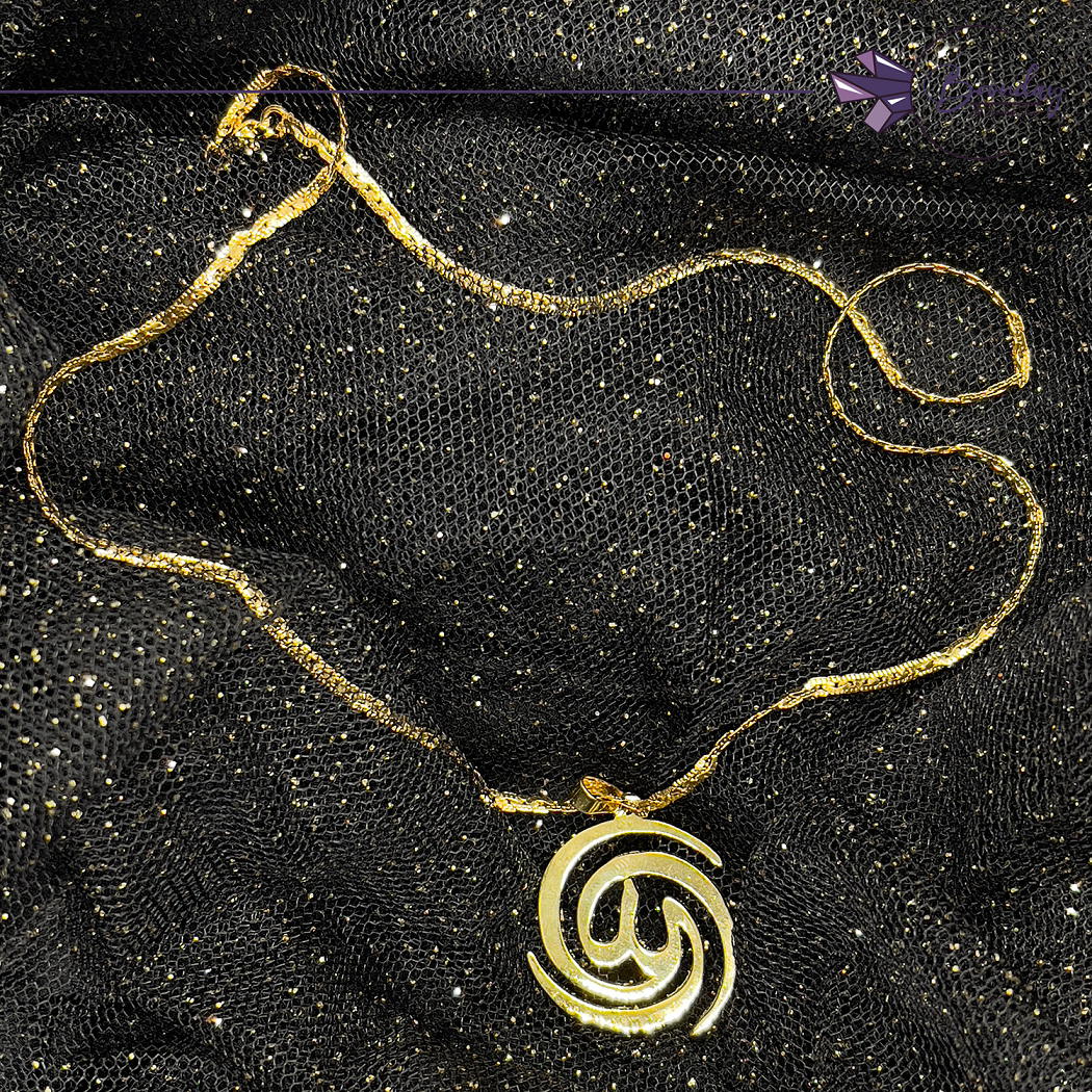 Ladies Calligraphic Pendant with Gold Colour Chain