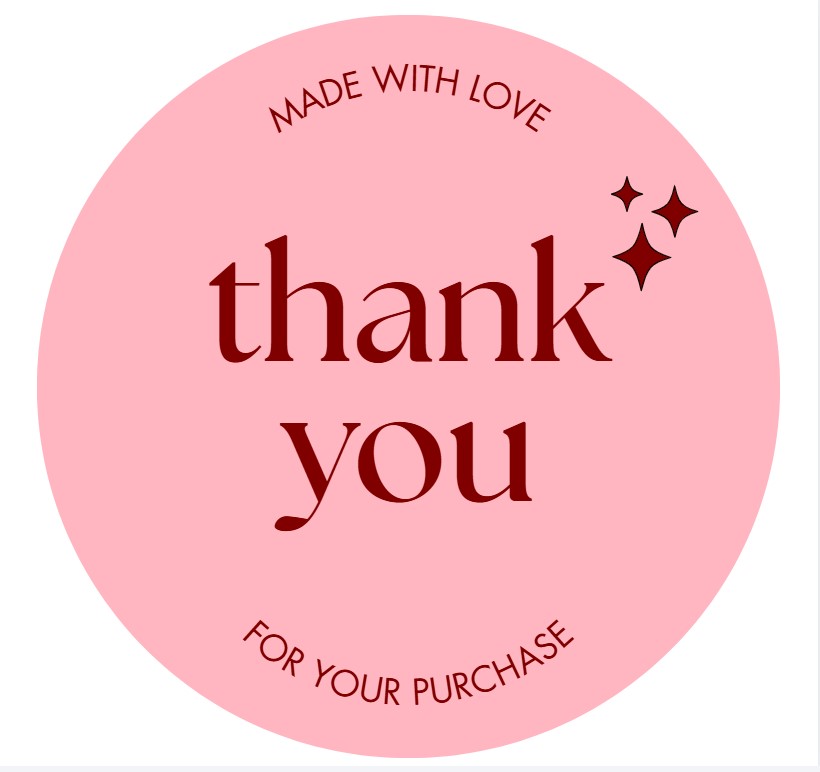 Pack of 70 Pink Appreciation Stickers – Premium Quality for Gifts, Packaging & Small Business