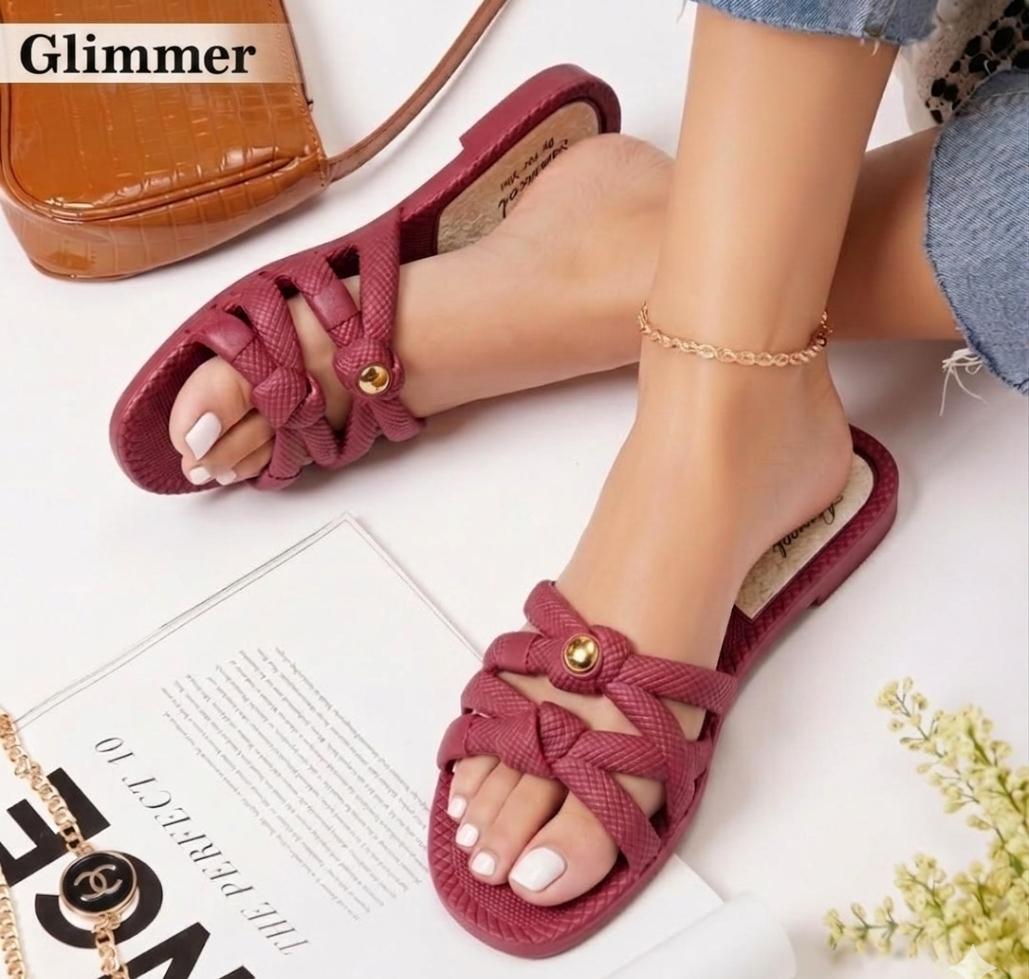 Rubber Soft Cross Straps slippers for girls - house slippers for women