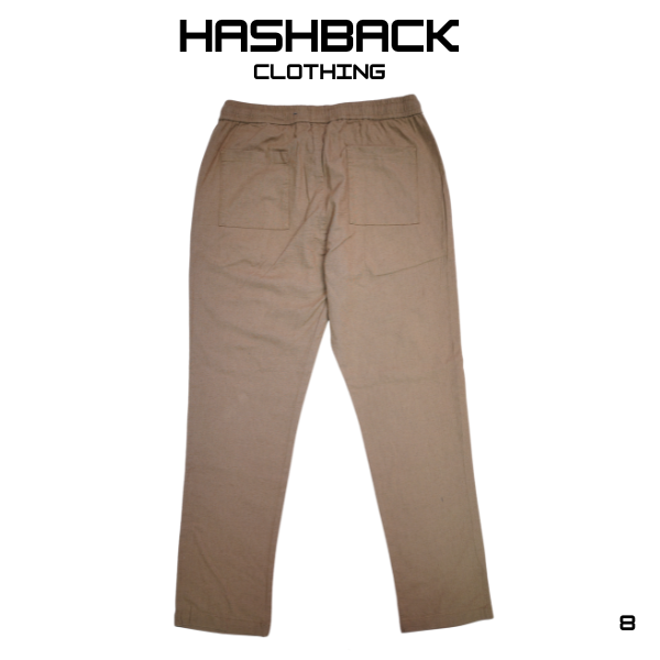 Hashback Chino Pants for Men - Cotton Chino Pants - Elastic Waistband