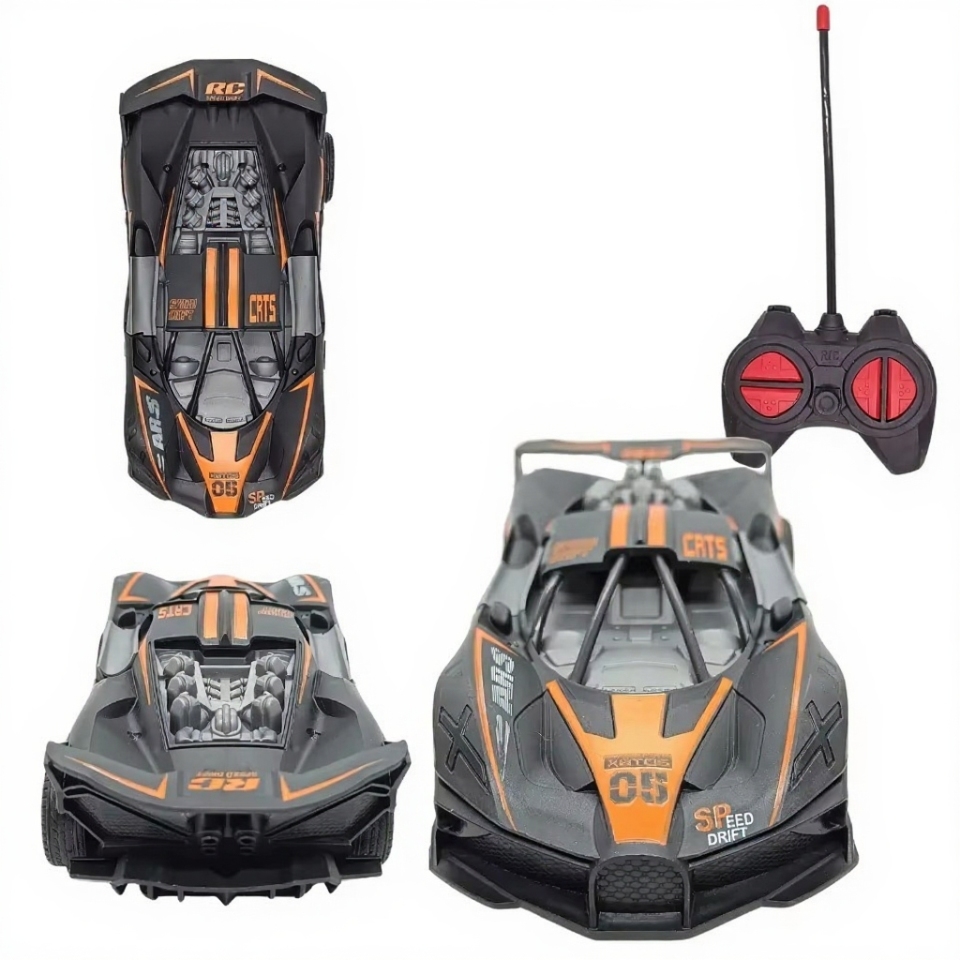 Fast-Racing RC Sports Car Toy with LED Lights for Kids 3+ Years