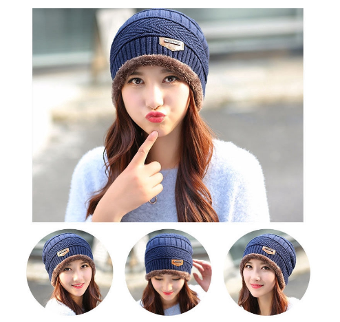 Ultra Soft Woolen Beanie Cap Hat Set for Men Women Multicolor Color