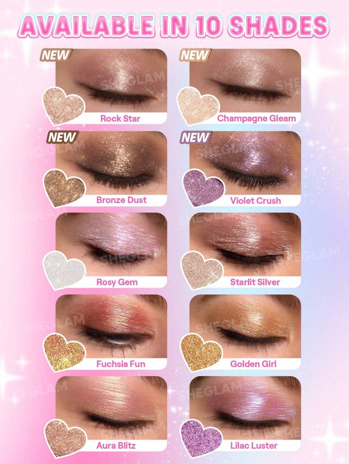 ORGINAL IMPORTED Jelly Eyeshadow Highlight Stick, Glitter Shimmer, High Pigmentation, Long Lasting