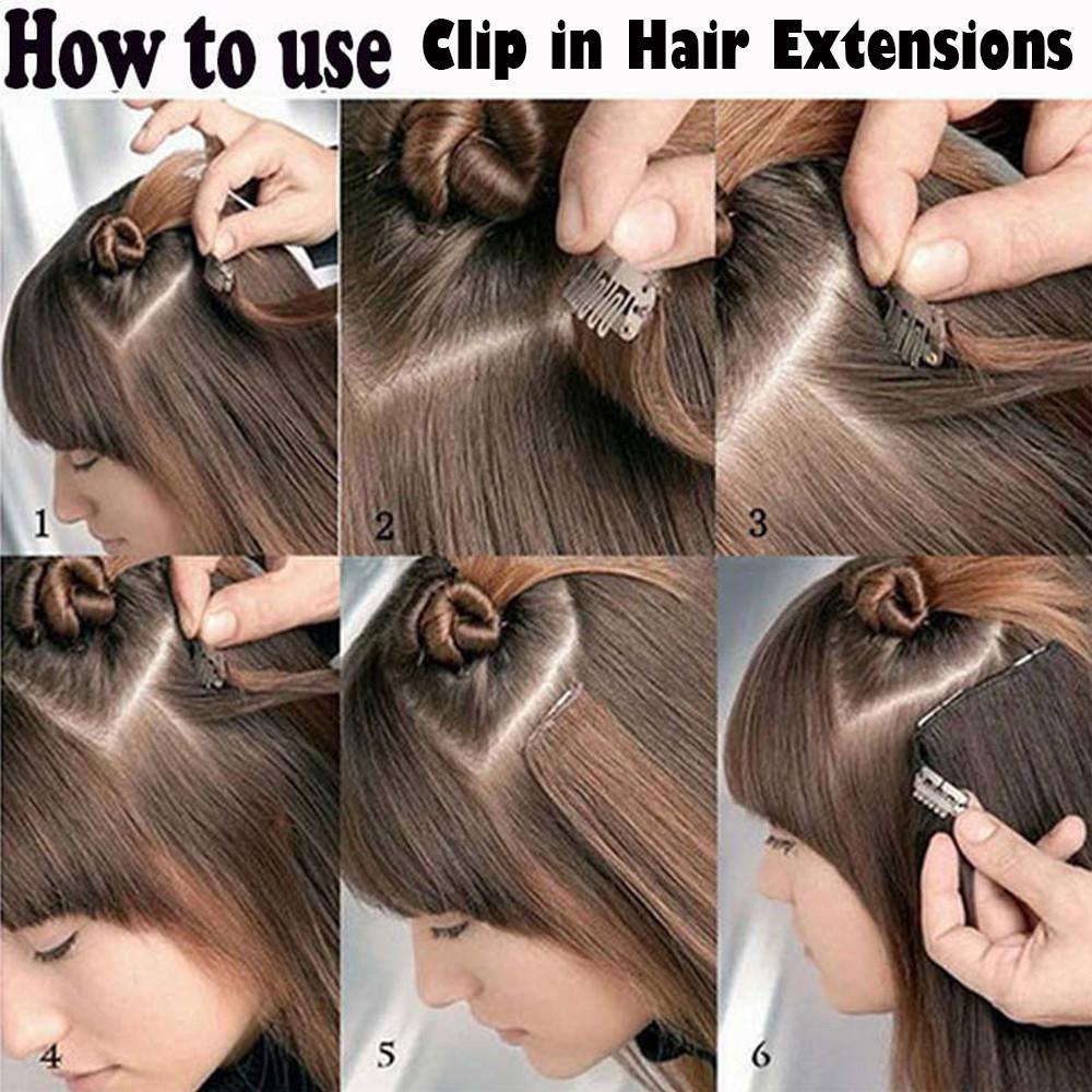 Dark Brown 5 Clips More Hair Volume Wig Straight Hair Extension Clip In Very Fine Usa Imported Quality