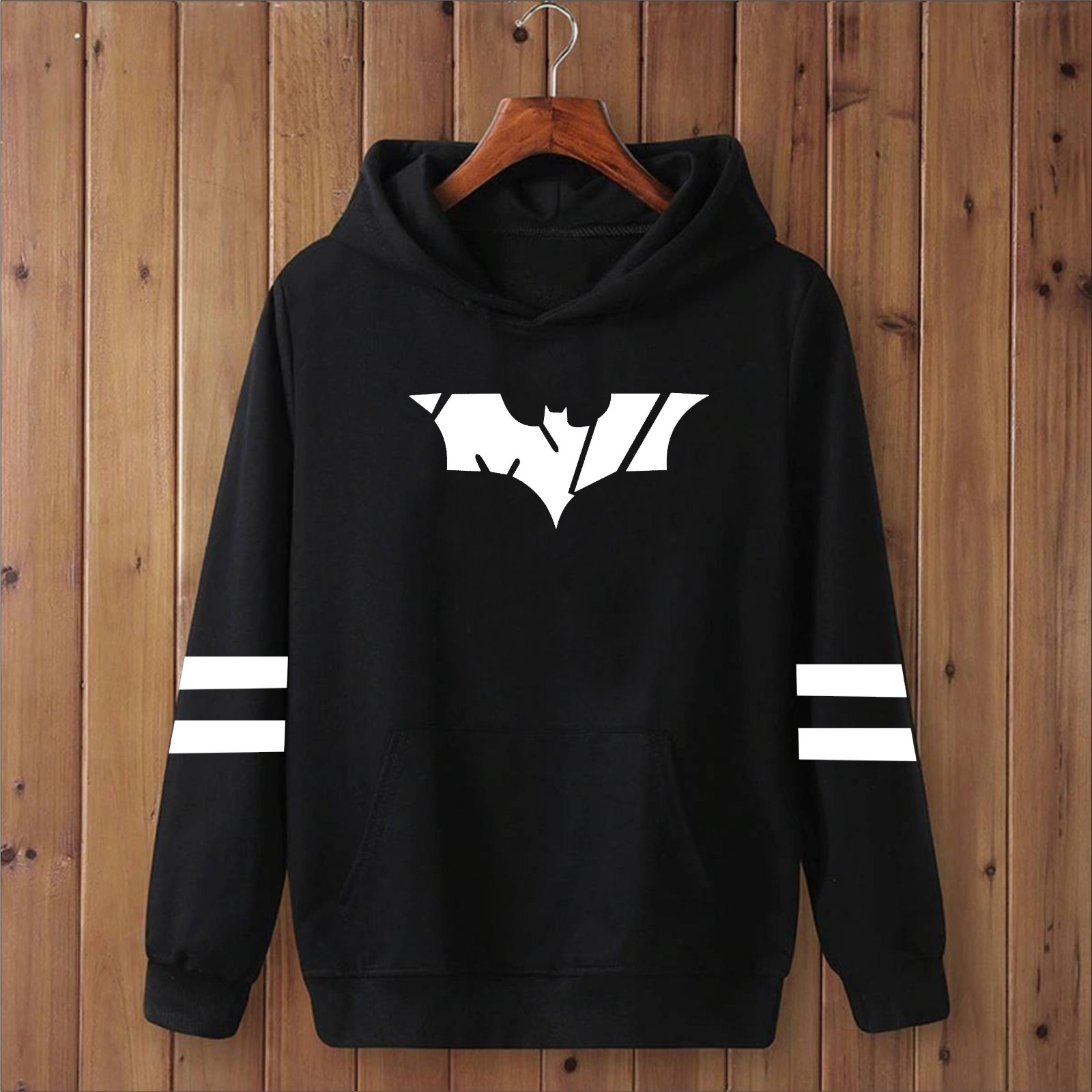 Printed Fleece Pullover Hooded Winter Hoodie for Men