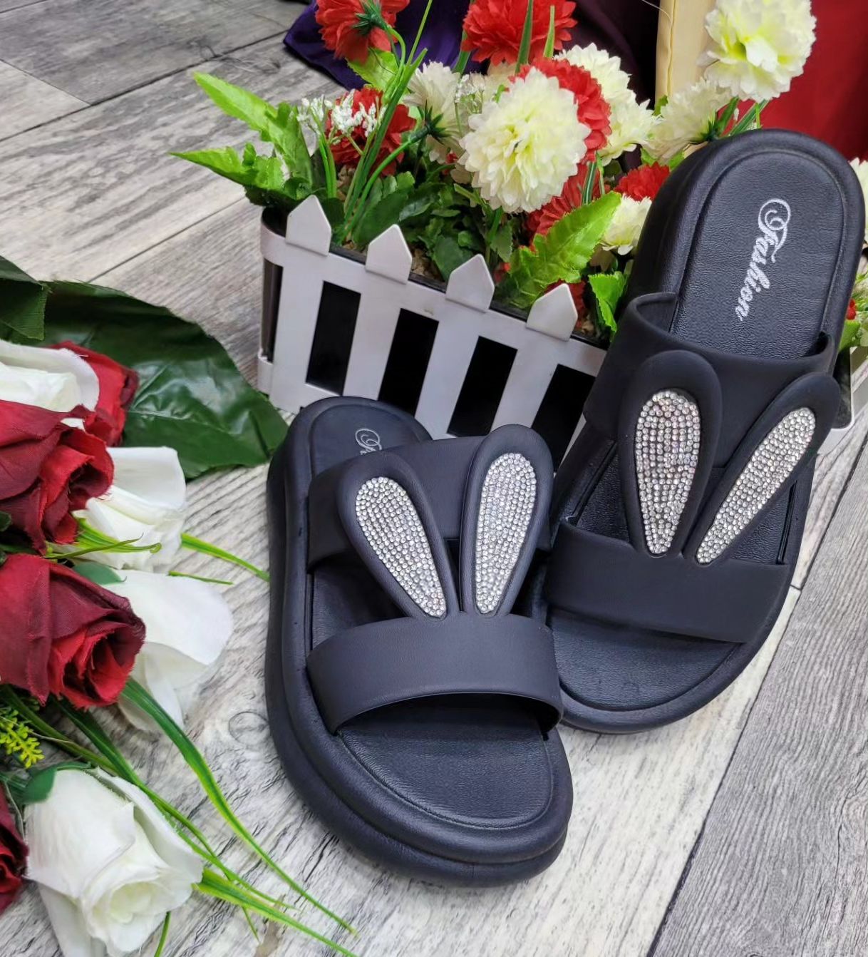 Ladies BUNNY Korean Imported Sandals For Women's ladies slippers  Ladies Fashion Summer Premium Quality Wedge Style Slippers Beach Sandals | Wedge Sandal Shoes For Female best gift for girls best for all occasion