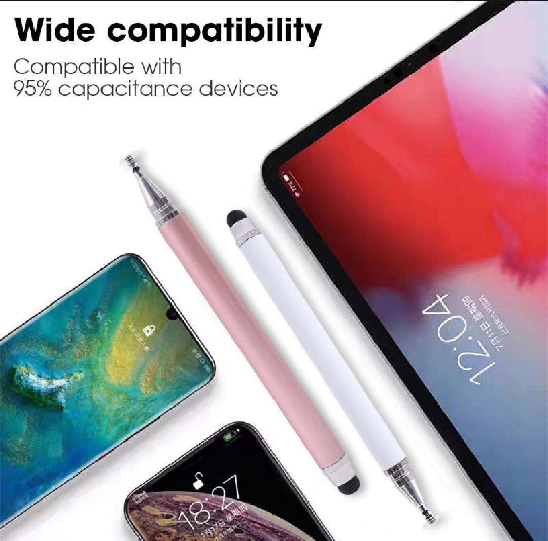 2 In 1 Stylus Pen For Cellphone Tablet Capacitive Touch Pencil For Smart Phone Layor| 2 in 1 Universal Stylus Pen for Tablet Mobile Phone Pad Screen Podazz Double-headed Silicone Disc Drawing Tablet Phone Capacitor Pen