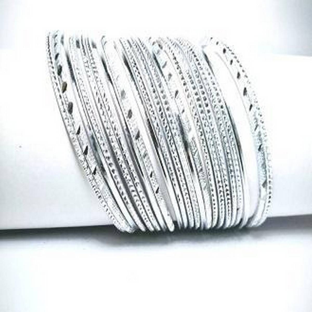 silver metal bangles