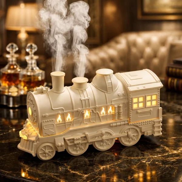 Creative Train Aroma Diffuser | Ultrasonic Cool Mist Humidifier with Dual Spray, LED Ambient Light & Remote Control - Any More Variety Available