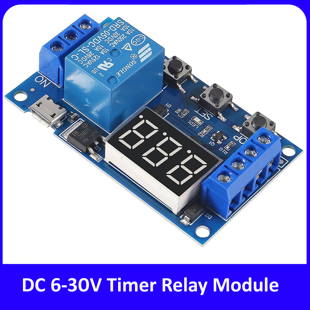 DC 6V-30V Timer Relay Module | Digital Delay Switch | LED Display ...