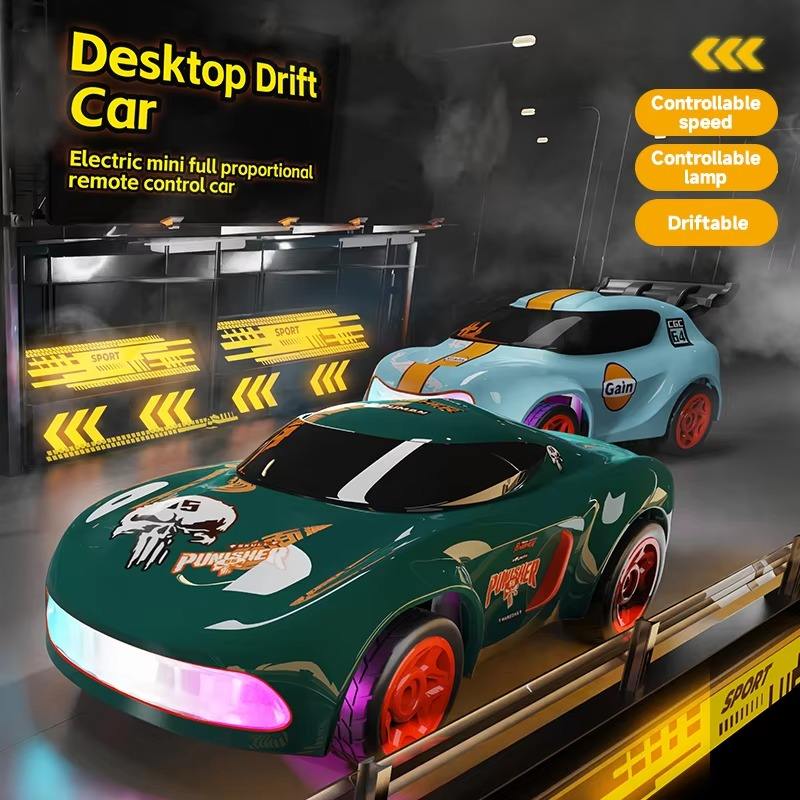 KIDDO KASTLE - Remote Control Speed Racing High Speed Electric 1:64 Mini RC Drift Car | 2.4GHz 4WD High-Speed 20KM/H Remote Control Racing Car with LED Lights & USB Rechargeable Battery | RTR Competition RC Car for Kids & Adults