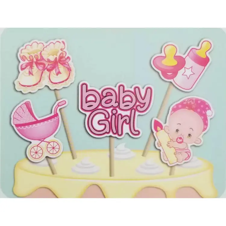 Baby in Bloom Baby Shower Cupcake Toppers