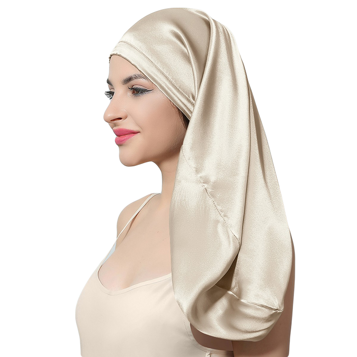 Pure Silk Hair Bonnet for Women - Sleeping Cap, Hair Protection Turban