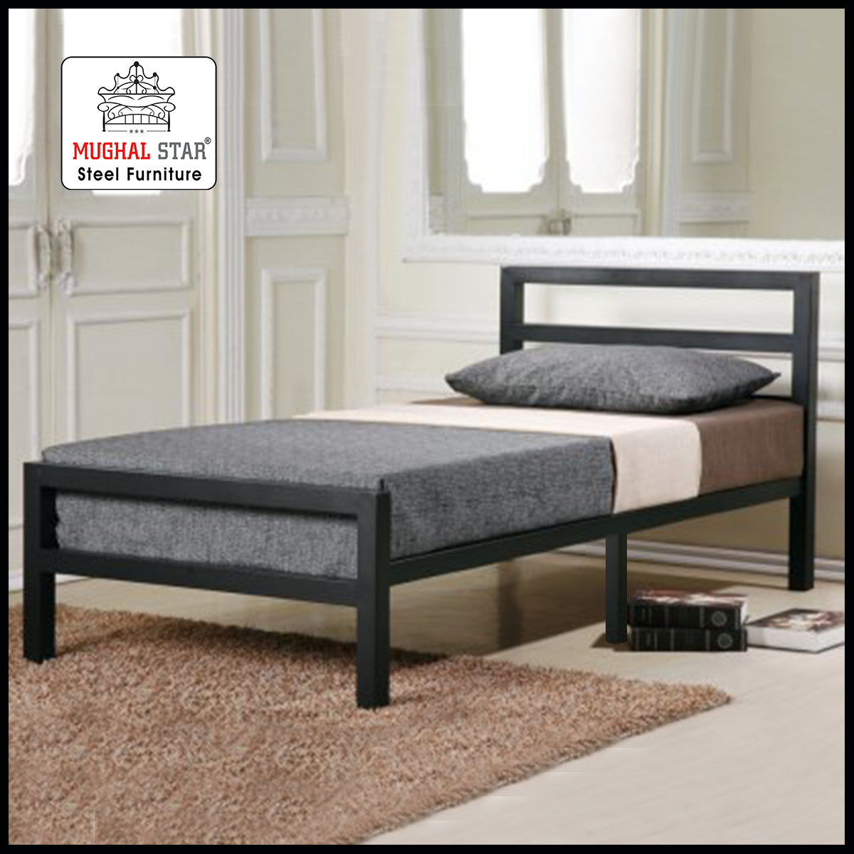 Dream Bed Single/Single Bed/ Iron Bed/ Mughal Star Steel Furniture
