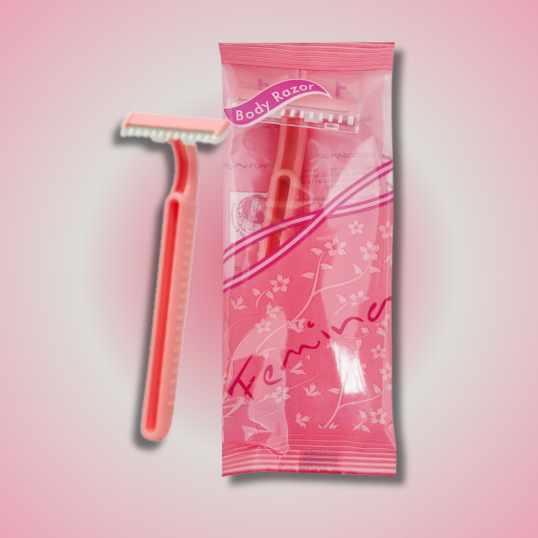 Treet Femina Single Blade Disposable Body Razor Service Box of 12 Pouches - Razor for Women, Shaving Razor for Girls, Body and Private Parts Hair Remover, Treet Razor for Women with Razor Box