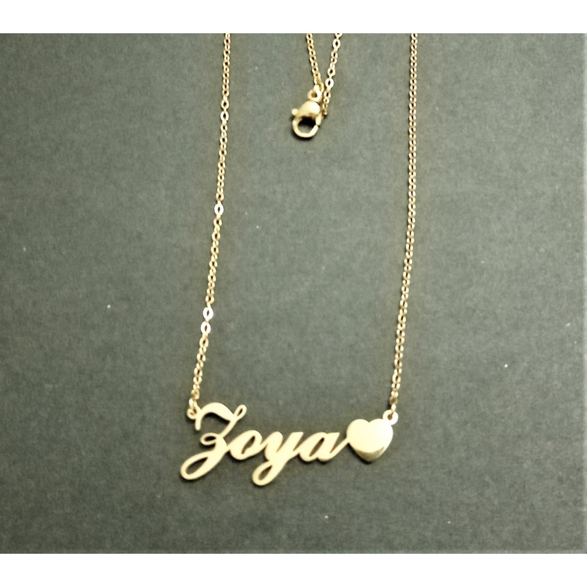 ZOYA NAME NECKLACE LOCKET ; STAINLESS STEEL: Buy Online at Best ...