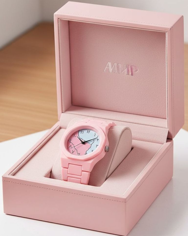 New Most Trending Girls Pink Arabic Aura Watch For Womens Fiber Material New Trending Colour Premium Quality For Aura Watch For Ladies Arabic Aura Watch For Womens Stylish Aura Watch Original Watch With New Design Smartwatch price in Pakistan
