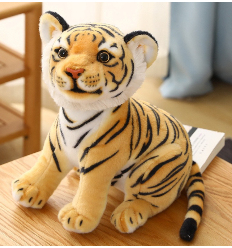 Baby Tiger Plush Toy Stuffed Soft Wild Animal Forest Tiger Pillow Dolls For Kids Birthday Gift 25Cm