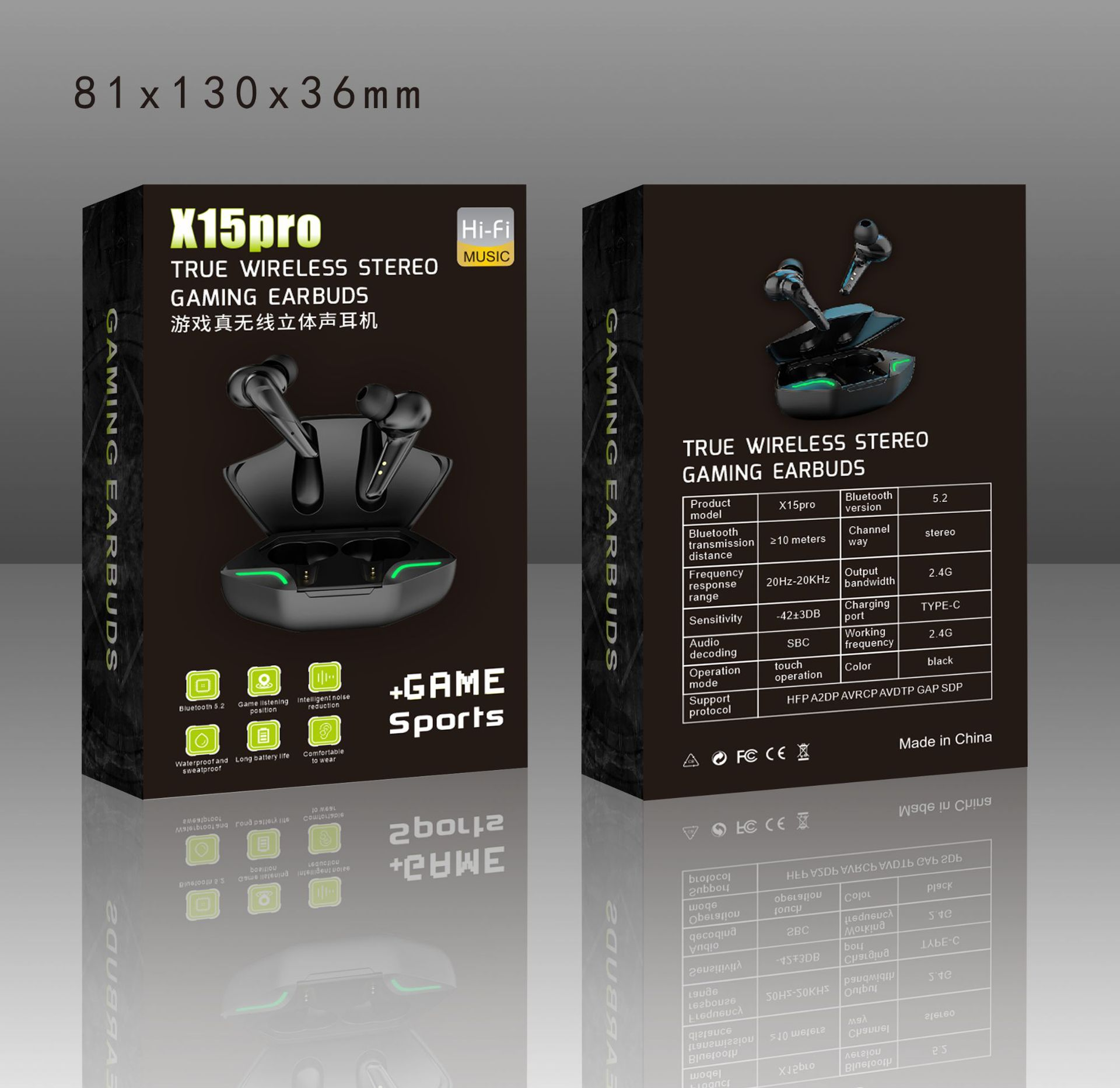 Plextone Bluetooth Earbuds Earphone Gaming Wireless Terbaik X15