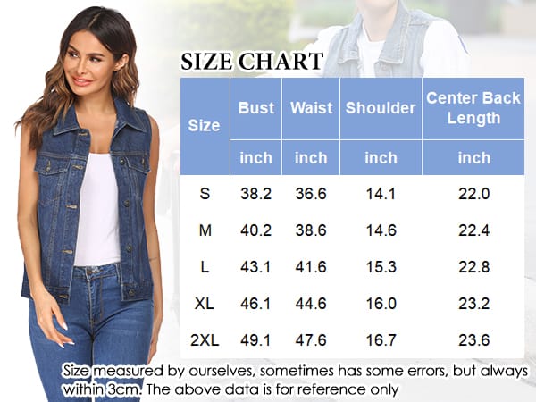 Classic Women's Denim Sleeveless Jacket – Versatile and Stylish