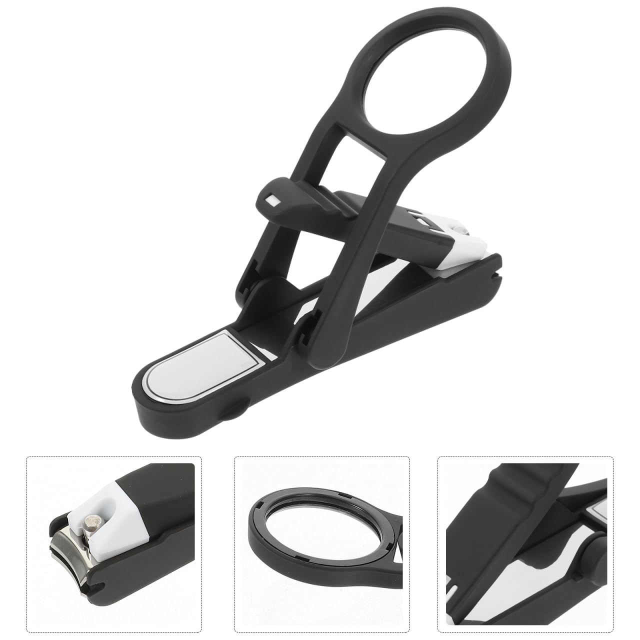 Nail Clippers with Magnifying Glass Fingernail Toenails Nail Clippers Nail Cutter for Elderly Children Sharp Heavy Duty Steel Blade Magnifier Loupe Accurate Cutting