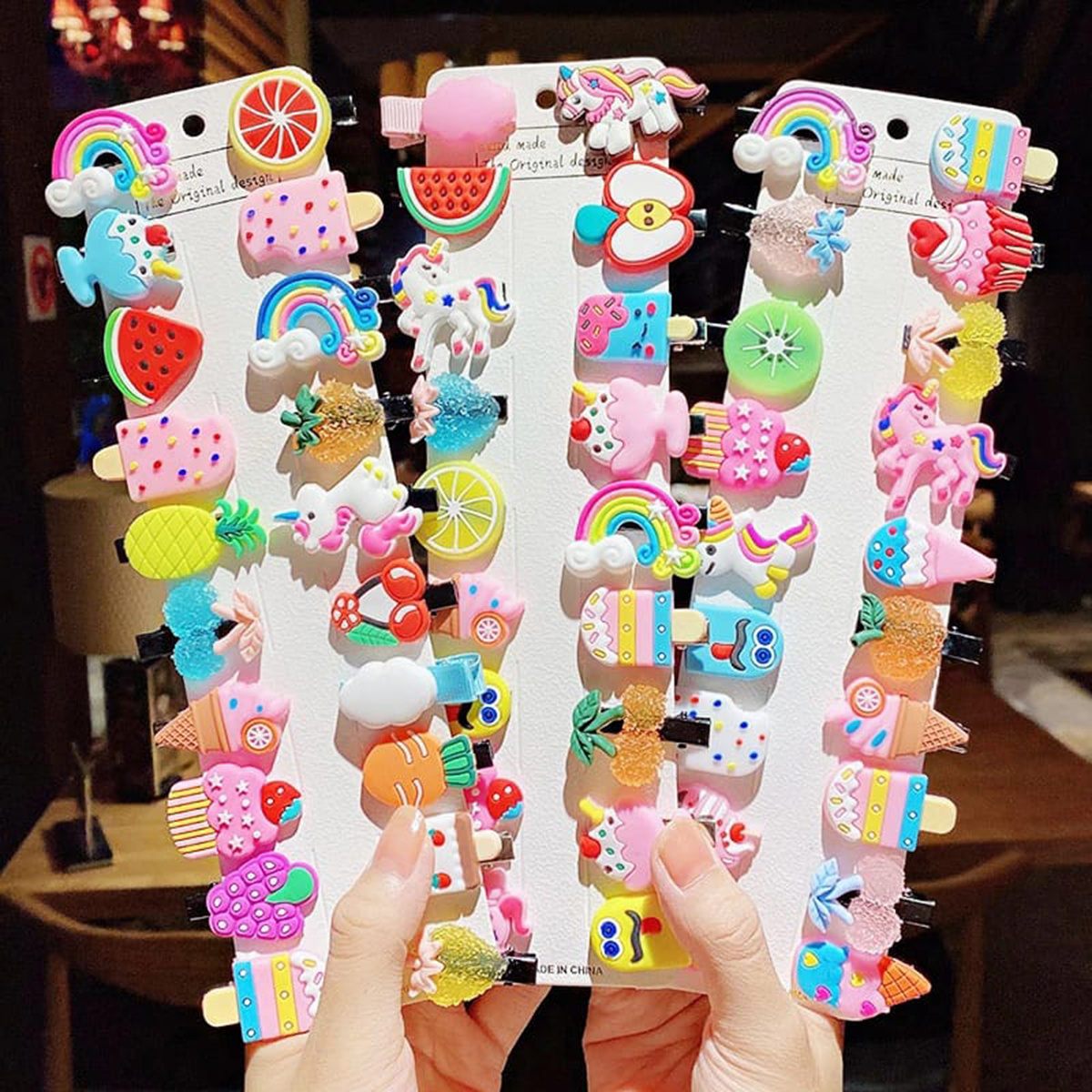 10pcs Cute Colorful Baby Hairpin for kids Princess Fruit Barrette Fashion BB Clip Headwear Hair Accessories