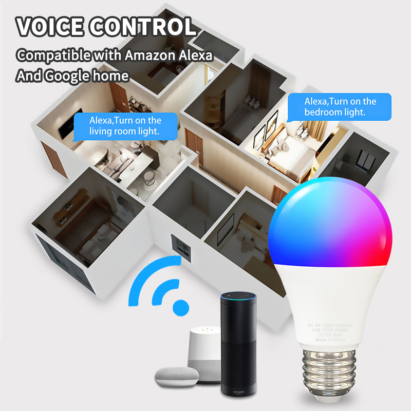 Bedroom Light Ok Google Turn On The Light WiFi Smart LED Light